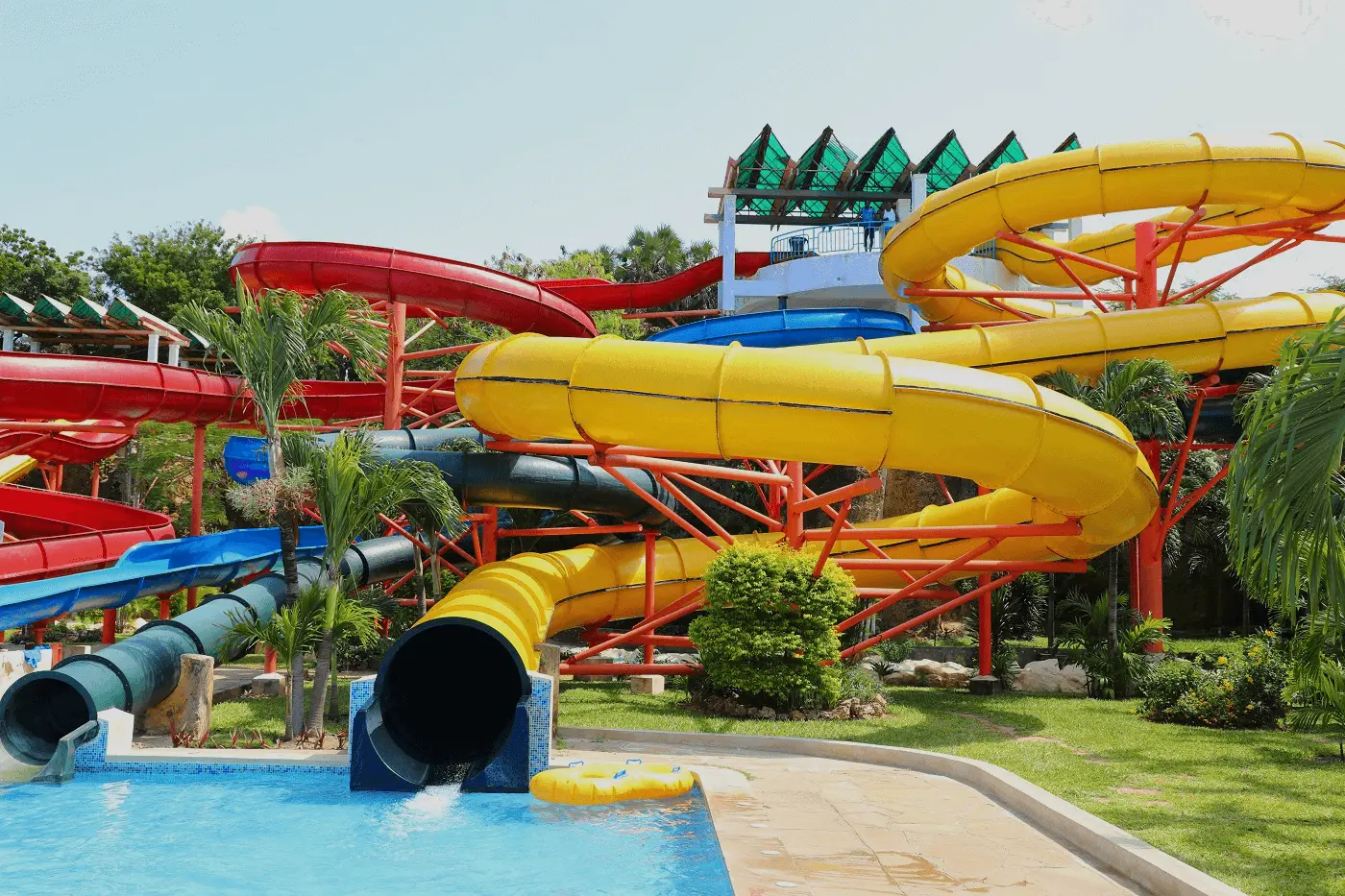 Midnight Cascade dark tunnel water slides Mombasa