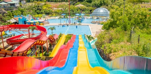 aerial view Wild Waters Kenya waterpark Mombasa