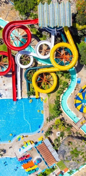 aerial drone photo Wild Waters Mombasa waterpark