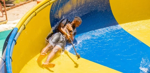 visitors enjoying water activities Wild Waters Kenya